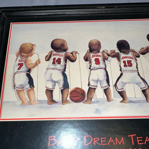 Baby Dream Team Pic• Michael Jordan, Larry Bird, Magic Johnson, Ewing, Barkley - Picture 3 of 6